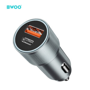 Cargador de coche de 38W, Salida USB-A + PD: CC 5 V-3,1 A